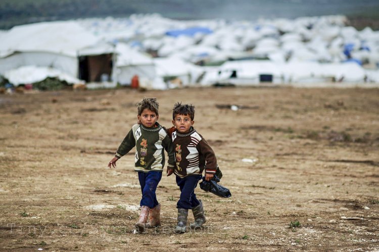 Two Child Syrian Refugees