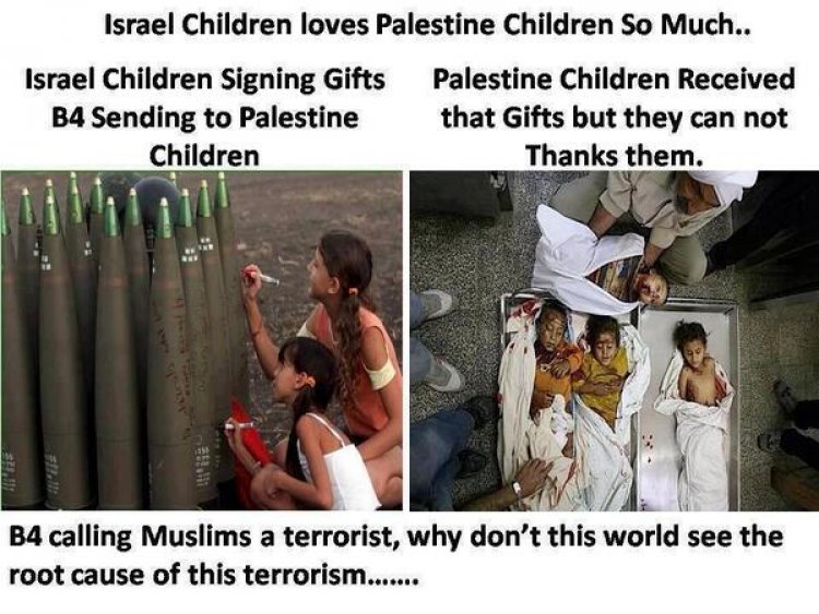 Israeli children signing bombs heading for Gaza