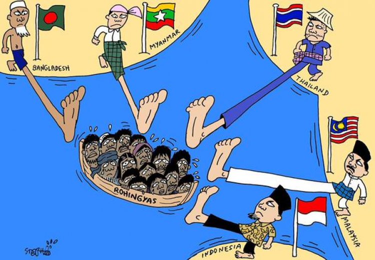 Rohingya on a Boat