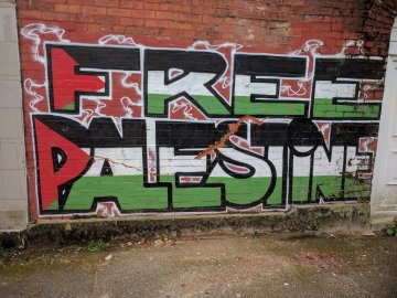 Free Palestine Street Art - Rochdale
