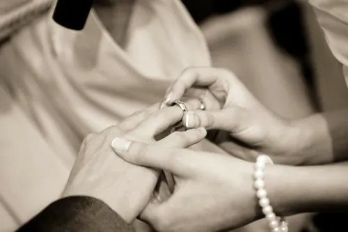 Wedding Ring being put on finger